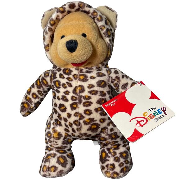 Disney Store Winnie the Pooh Dress Up Leopard Costume Plush Figure 8" Tall - Picture 2 of 8